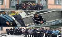 غبارروبی مزار مطهر شهداء شهر آشخانه  و ادای احترام کارکنان شبکه بهداشت و درمان شهرستان مانه و سملقان به شهداء در هفته ملی سلامت