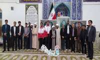 حضور سرپرست شبکه بهداشت و درمان شهرستان مانه و سملقان در آخرین روز از هفته سلامت در نماز عبادی سیاسی جمعه شهر آشخانه همراه با معاون سیاسی فرمانداری شهرستان و روسای ادارات جهاد کشاورزی, هلال احمر و  آموزش و پرورش