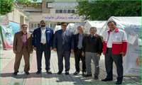 بازدید از نمایشگاه سلامت بعد از نماز عبادی سیاسی جمعه شهر آشخانه از نمایشگاه سلامت
